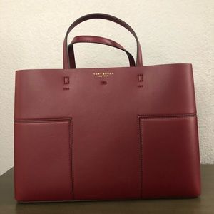 Tory Burch Block T Triple Compartment Tote 
(New)